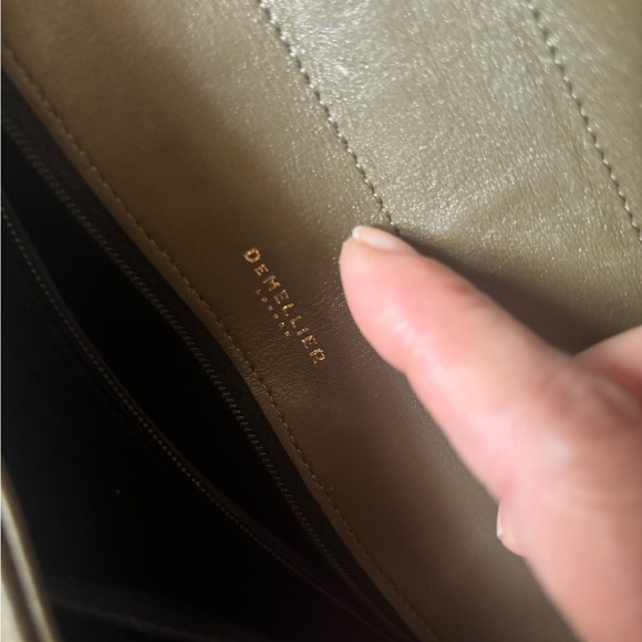 DeMellier Olive Green Leather Crossbody with Gold Hardware - Picture 4 of 8